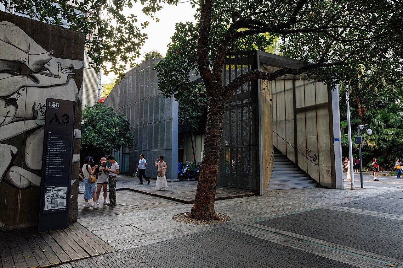 Converted factory buildings and galleries at OCT-LOFT, Shenzhen